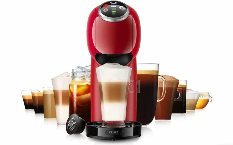 Капсульная кофемашина Krups Dolce Gusto Genio S Plus 15 бар, красный - фотография № 7