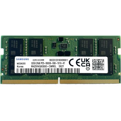 Оперативная память Samsung DDR5 SODIMM 32GB 5600MHz M425R4GA3ВВ0-СWM TRAY 15000₽