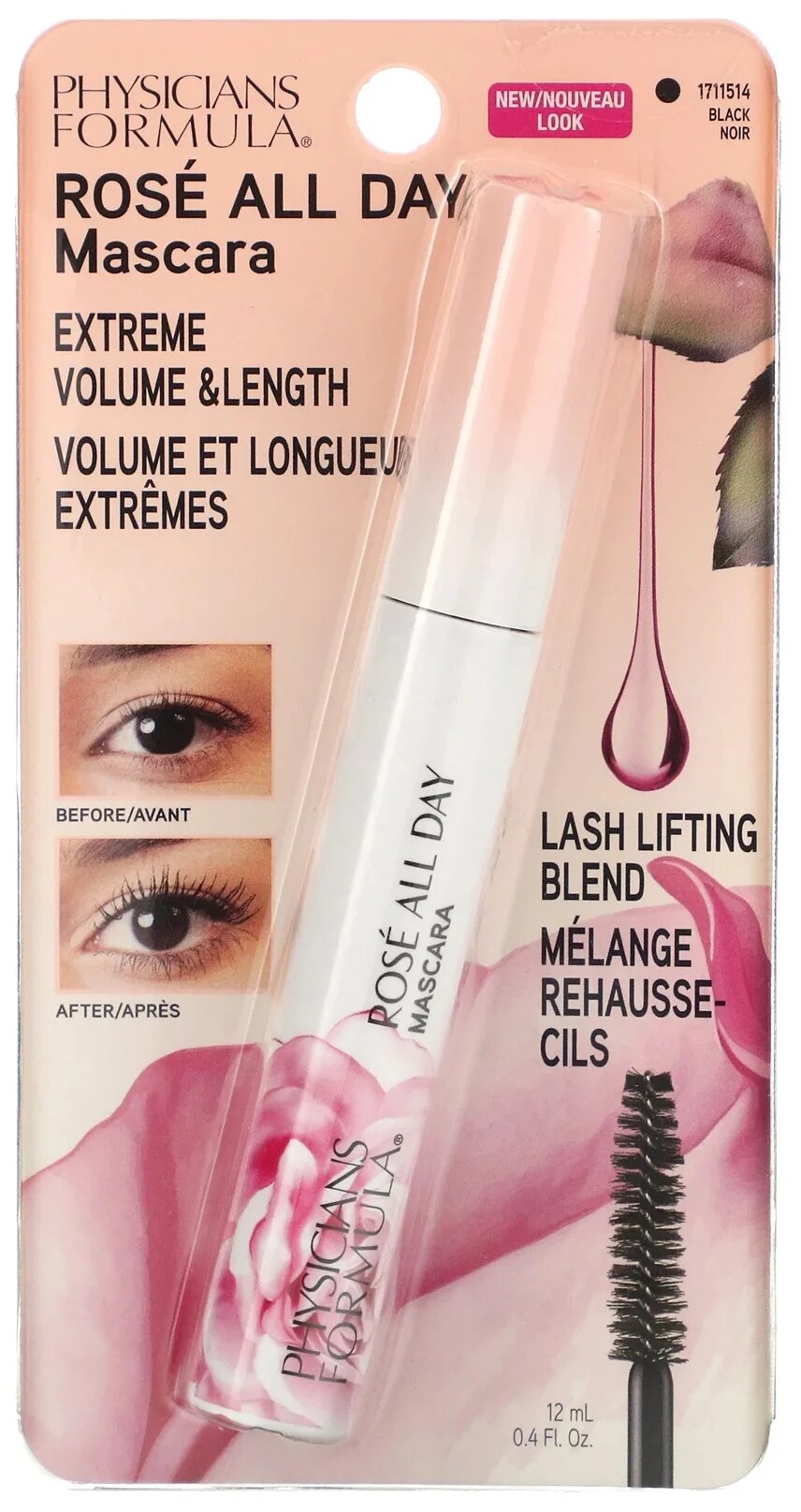 PHYSICIANS FORMULA Тушь для ресниц Rose All Day, тон: черный 12мл — фото 1