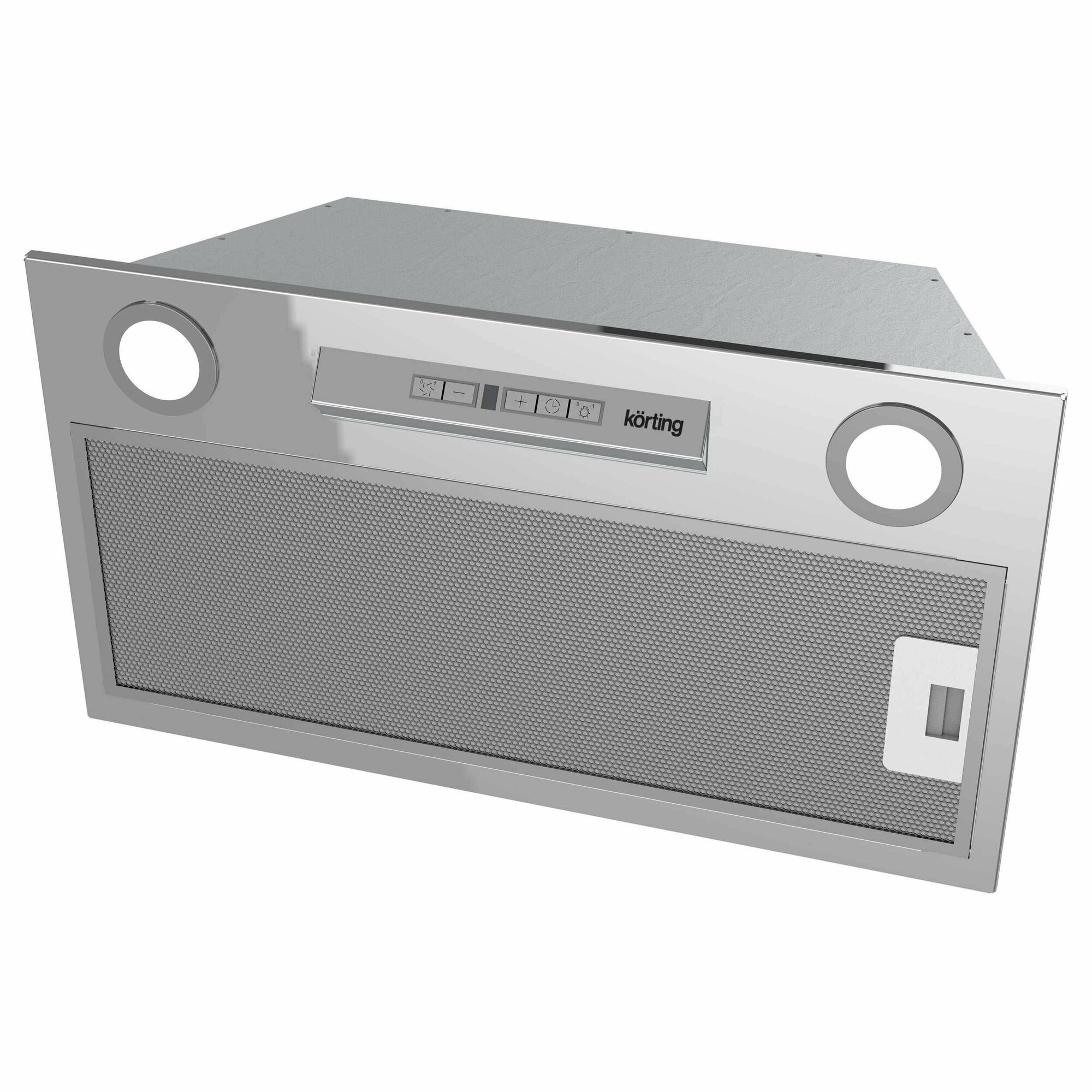 фото Встраиваемая вытяжка Korting KHI 6755 N, отвод, циркуляция, 190 Вт, механическое управление, светодиодное освещение, 52 дБ, нержавеющая сталь