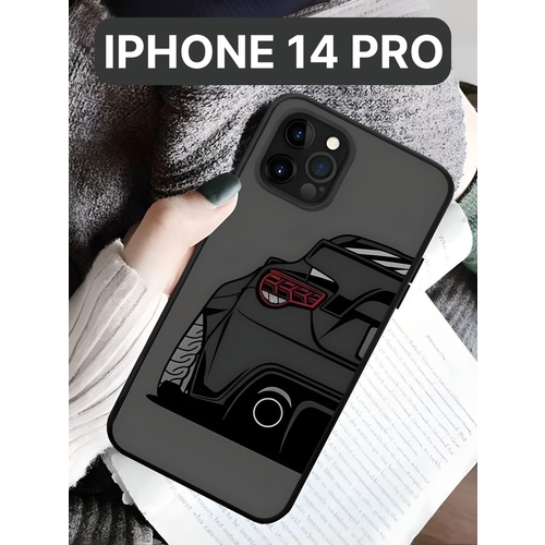 Защитный чехол на айфон 14 про силиконовый противоударный бампер для Apple, чехол на iphone 14 pro, машина, Toyota, Subaru, черный
