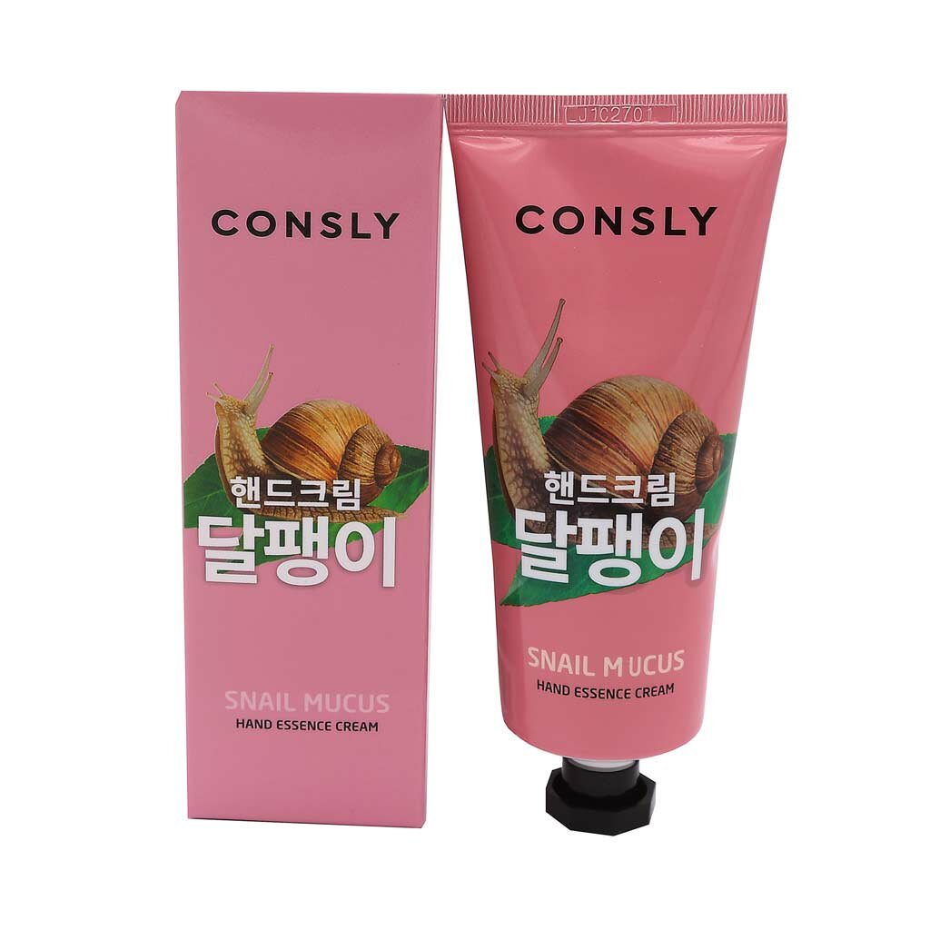 CONSLY Snail Hand Essence Cream Крем-сыворотка для рук с муцином улитки 100мл