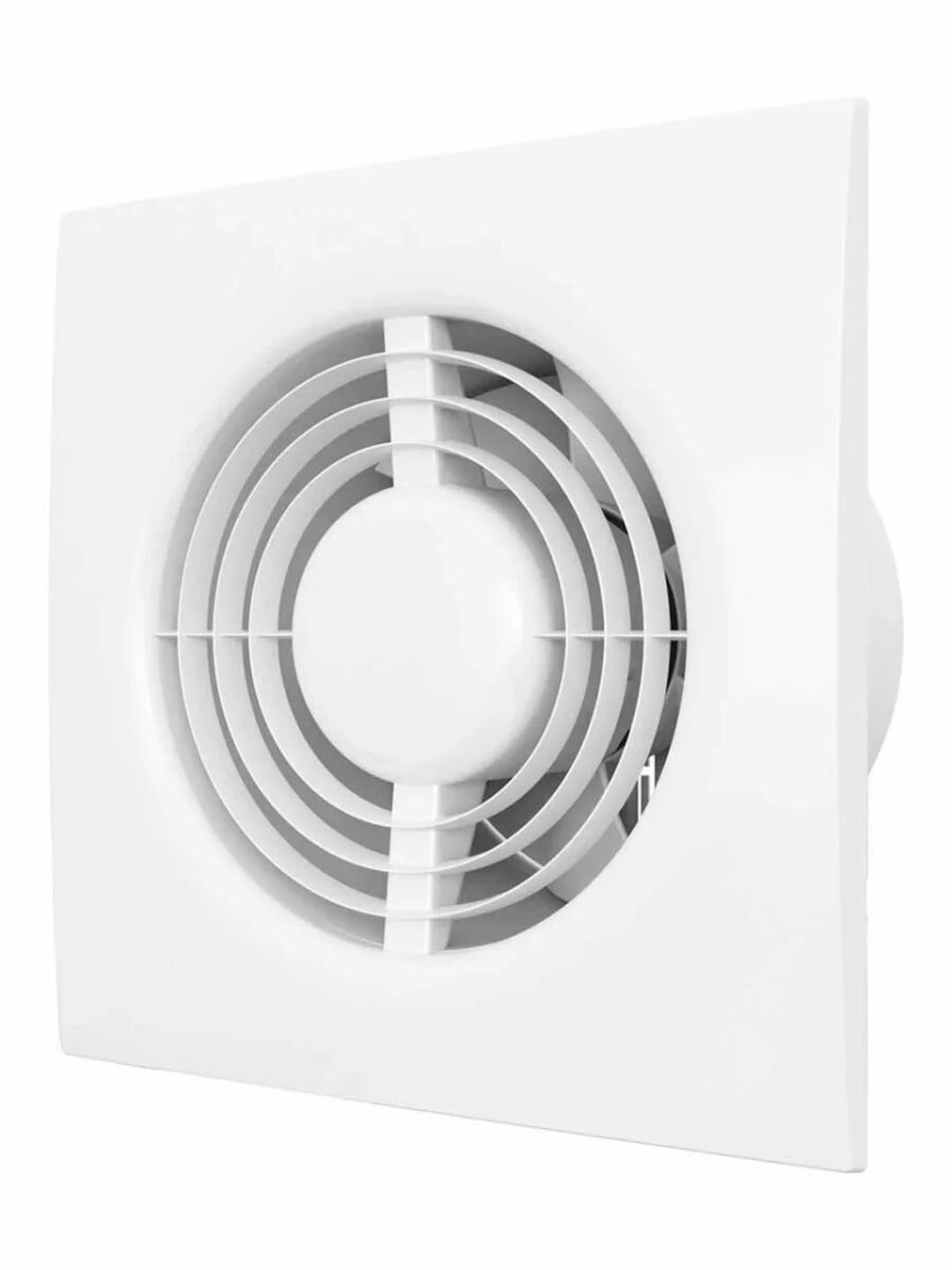 Вентилятор вытяжной бытовой Auramax D 5, D125 мм, в ванную, в туалет, на кухню, белый