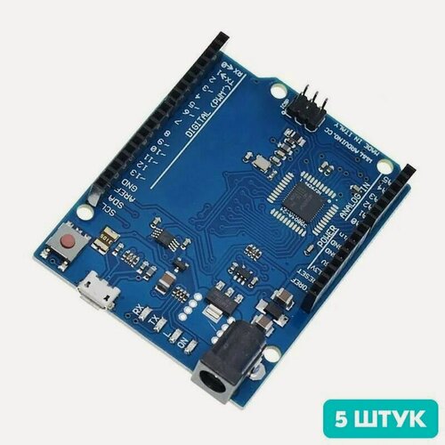 Изображение товара Контроллер Leonardo R3 на Atmega32u4 + USB кабель (5 штук)