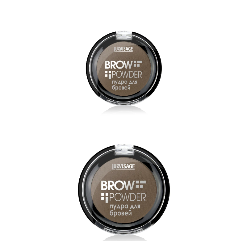 Пудра для бровей Grey brown Brow powder Luxvisage 6г тон 3 - фото №4