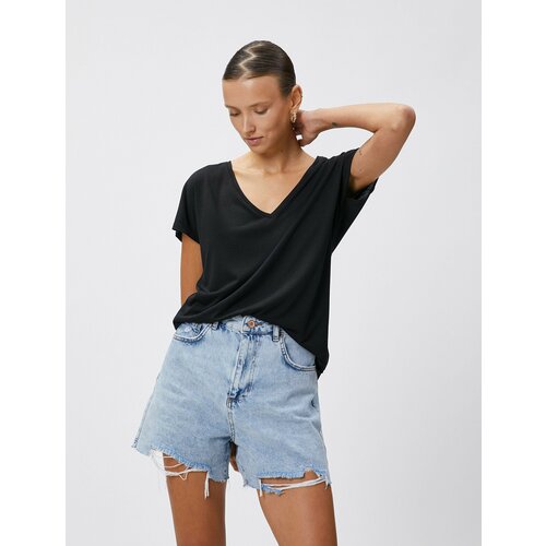 фото Футболка koton, размер xs, черный