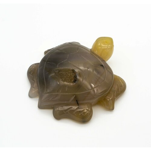 Статуэтка черепахи из агата (жеода) 21