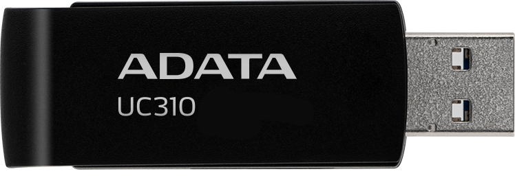 USB Flash накопитель 64Gb ADATA UC310 Black (UC310-64G-RBK)