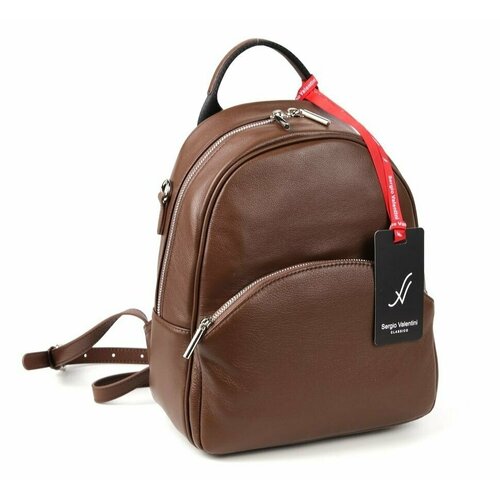 фото Рюкзак sergio valentini sv-sz758/a марун, фактура гладкая, коричневый