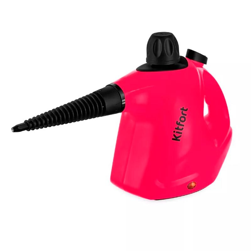 Пароочиститель ручной KitFort КТ-9138-1, черный/розовый