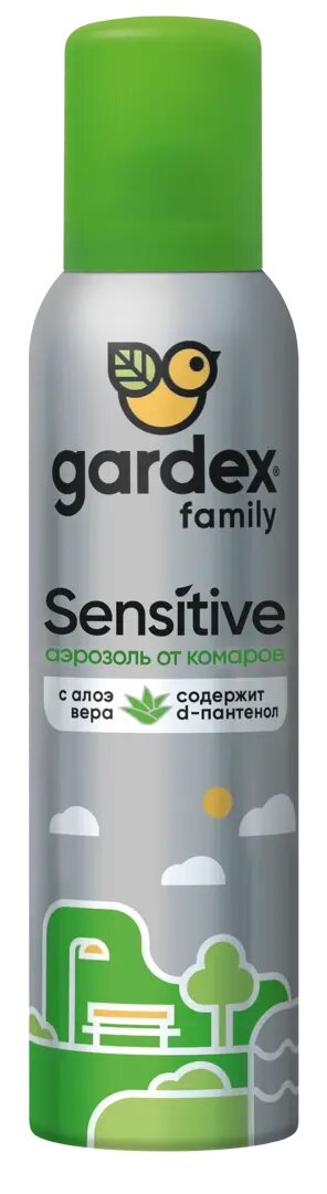 Средство для защиты от комаров Gardex Family Sensitive аэрозоль 150 мл