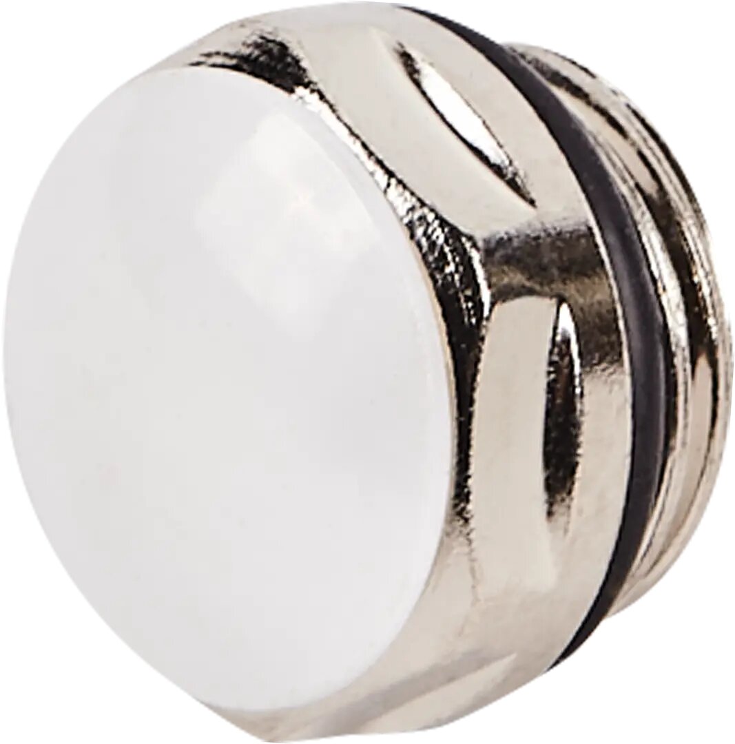 фото Заглушка с прокладкой, наружная резьба, 1/2", цвет никель