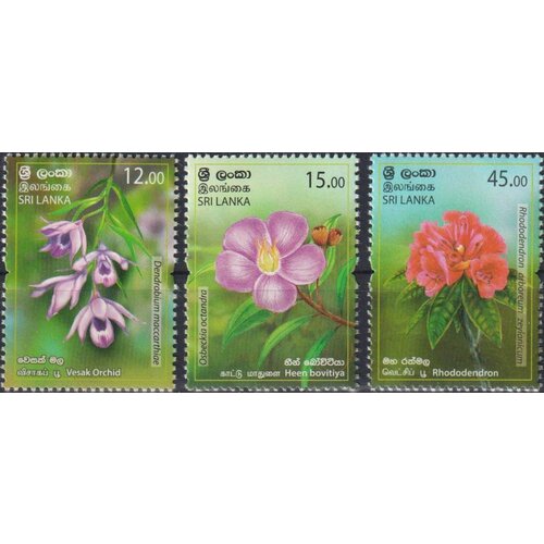 Почтовые марки Шри-Ланка 2019г. Местные цветы Цветы, Орхидеи MNH почтовые марки шри ланка 2015г цветы пион цветы mnh