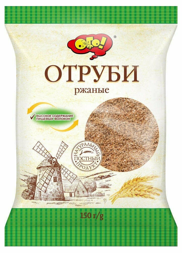 Отруби ржаные ОГО, 150 г, 5 шт