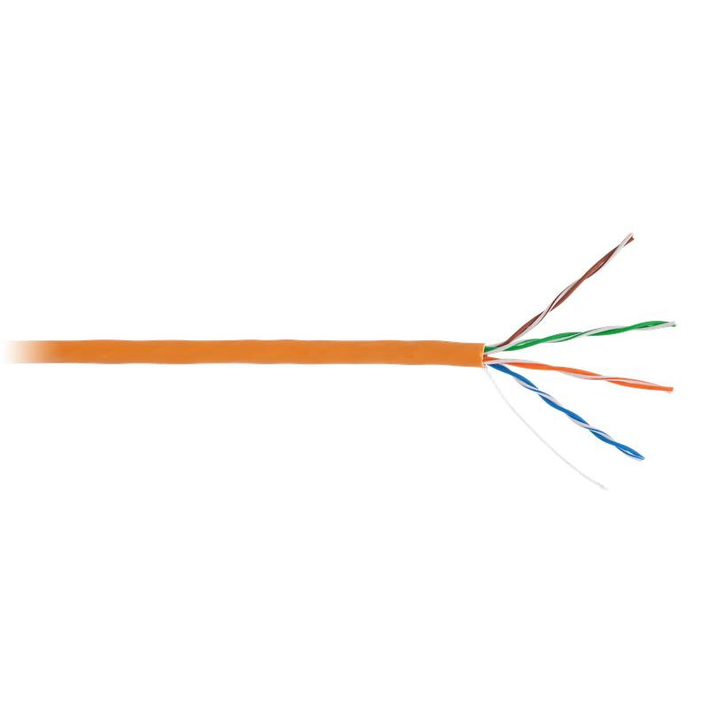 Кабель U/UTP 4 пары кат.5e класс D 100МГц ож BC чистая медь внутр. LSZH нг(B)-HF оранж. (уп.305м), NETLAN EC-UU004-5E-LSZH-OR (1 упак)