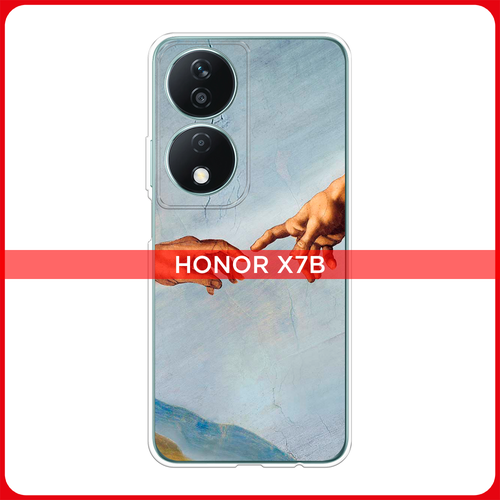 Силиконовый чехол на Honor X7B / Хонор X7B Сотворение Адама фон силиконовый чехол на honor 60 хонор 60 сотворение адама