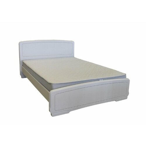 Кровать Кристина Прайм 140х200 см без ящиков массив березы без матраца Боринское белый