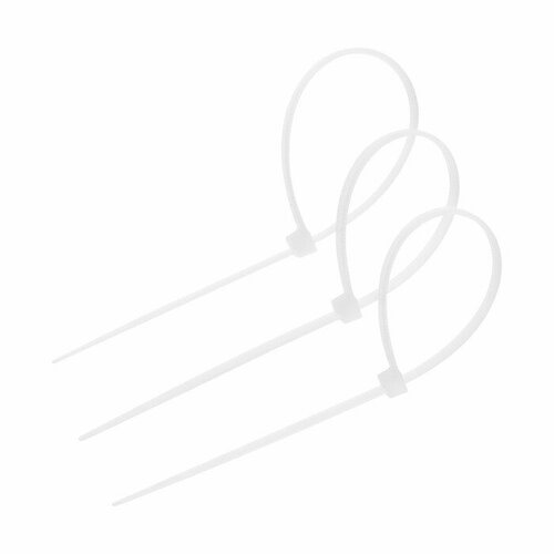 Хомут нейлоновый пластик 36х200 мм белые в упаковке 100 шт 326₽