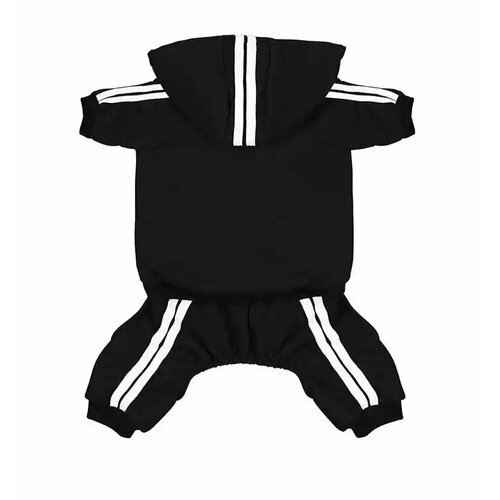 Костюм спортивный для собак черный (44см ) костюм для собак limargy в полоску плюшевый розовый xxl спина 43 см грудь 60 см