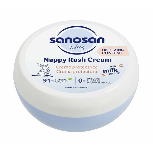 Защитный детский крем от опрелостей / Sanosan Baby Nappy Rash Cream детский крем от опрелостей под подгузник dr tuttelle baby nappy rash cream 125 мл