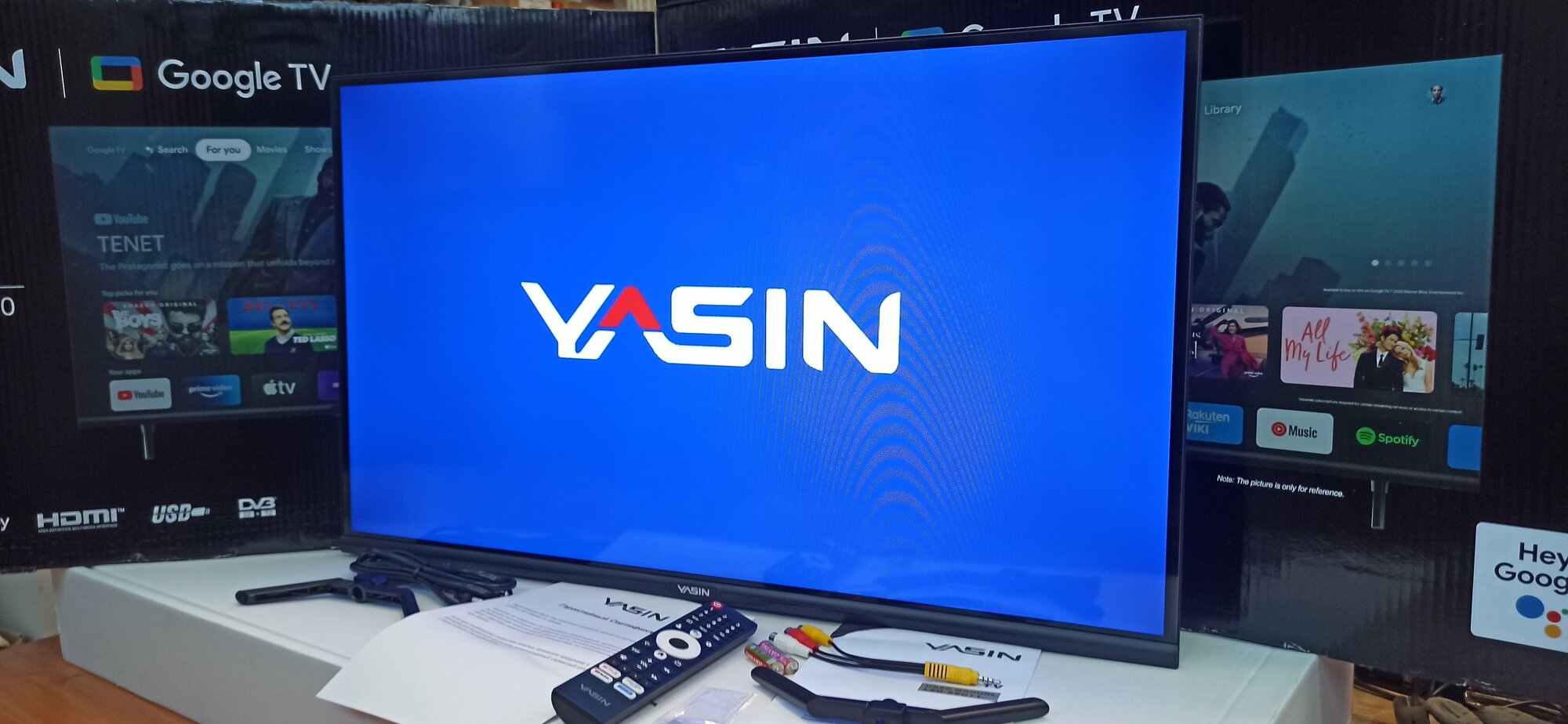 Телевизор YASIN LED-32G11 Android Google TV Smart с голосовым управлением