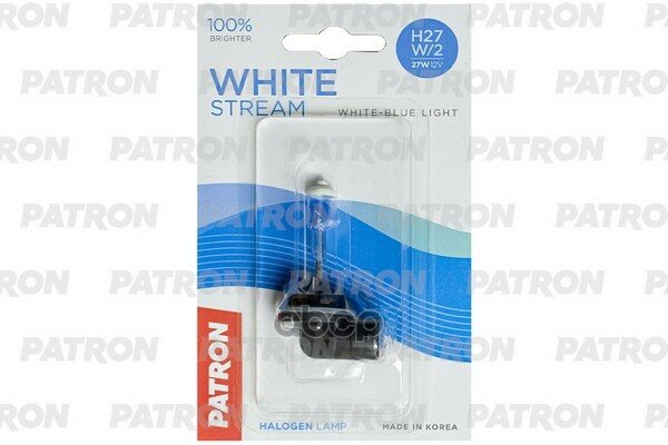 Лампа Галогенная Блистер 1Шт H27w/2 12V 27W 3800K Pgj13 White Stream (+100% Яркости, Яркий Белый Свет, +50М Светового Потока).