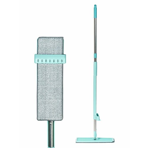 Швабра с отжимом для пола и 2 насадки (тряпки)