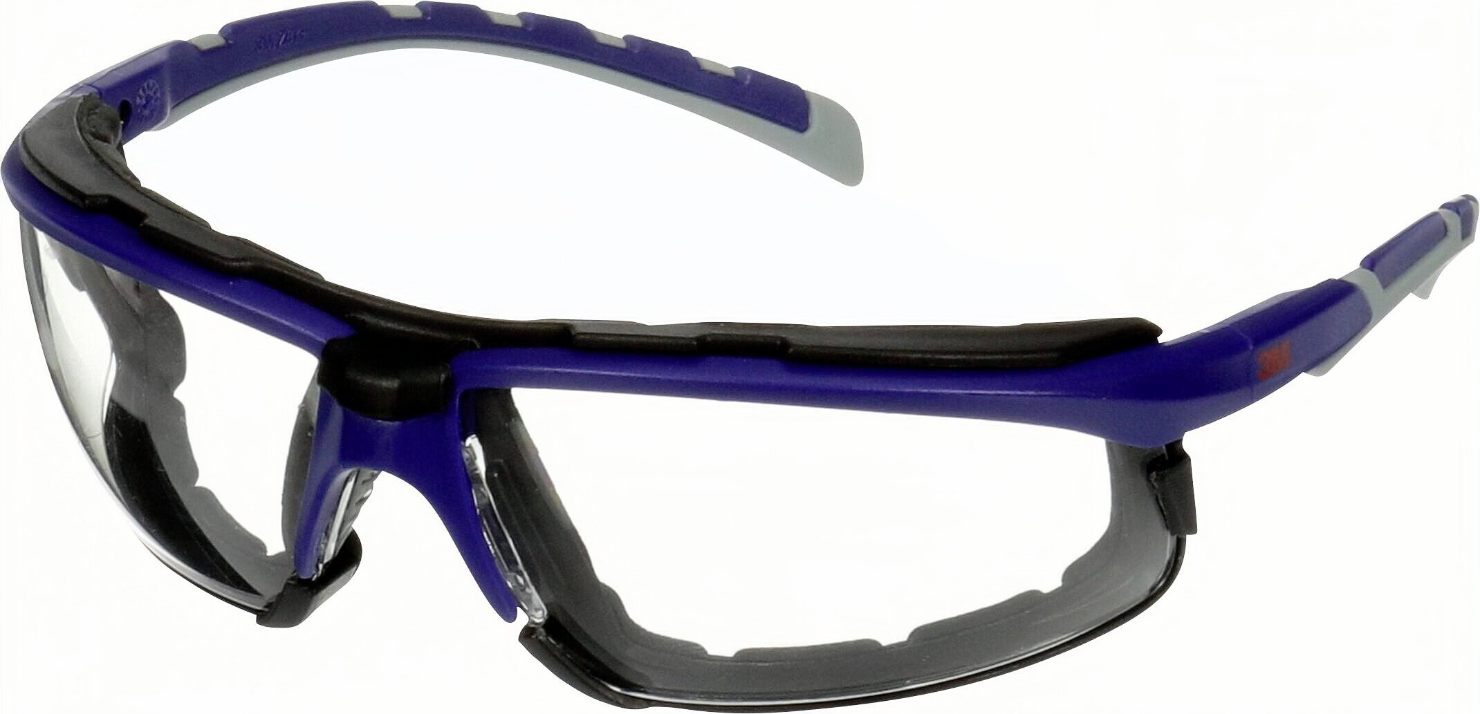 Очки открытые 3M™ Solus™ 2000 арт. S2001SGAF-BGR-F с обтюратором (съемным), с покрытием Scotchgard™ / цвет линз: прозрачный