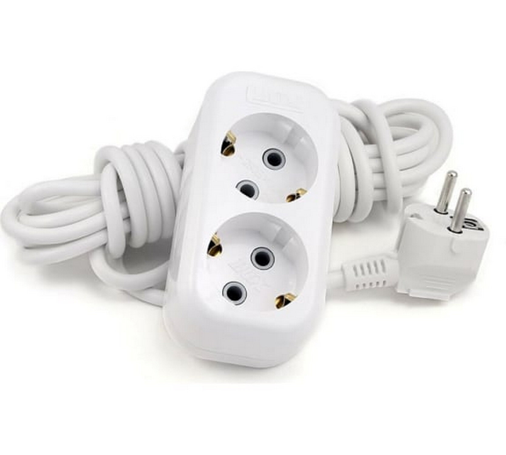 фото Удлинитель LUX 2 гнезда шнур 3 метра с заземлением