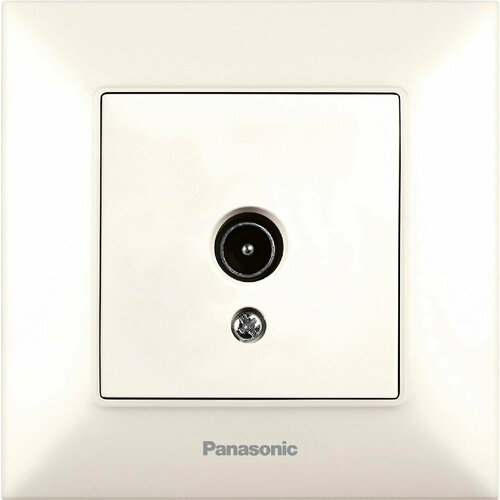 рамка panasonic arkedia slim wntf08052wh ru 5x гориз мон пластик белый упак 1шт Розетка Розетка телевизионная Panasonic Arkedia Slim (WNTC04512BG-RU) скрыт. IP20 бежевый (упак:1шт)