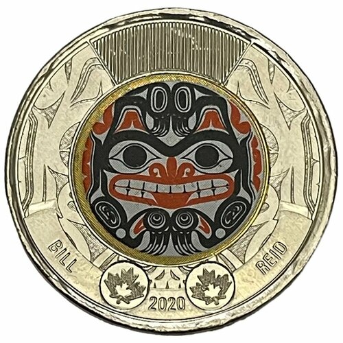 Канада 2 доллара 2020 г. (100 лет со дня рождения Билла Рида (Цветное покрытие) канада 2 доллара 2023 100 лет со дня рождения жан поля риопеля 2 монеты