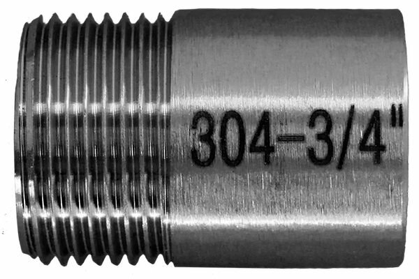 Ниппель приварной нержавеющий, AISI304 DN20 (3/4"), (CF8), PN16