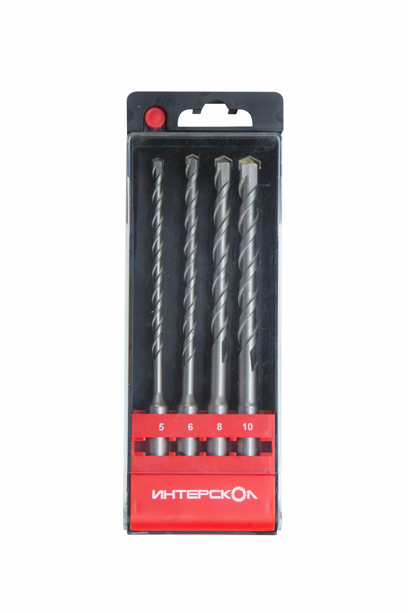 Набор буров по бетону ИНТЕРСКОЛ SDS-Plus, 5/6/8/10x160, 4 шт., - фото №2