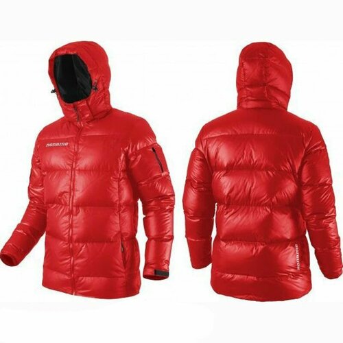 пуховик massimo dutti down jacket коричневый Куртка Noname, размер 46, красный
