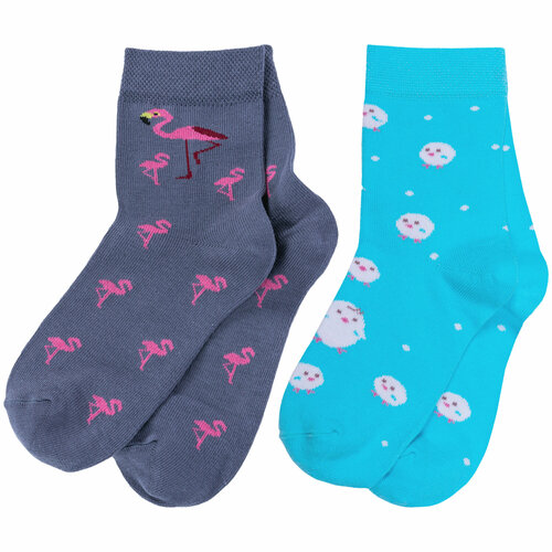 фото Носки брестские 2 пары, размер 17-18, серый, голубой