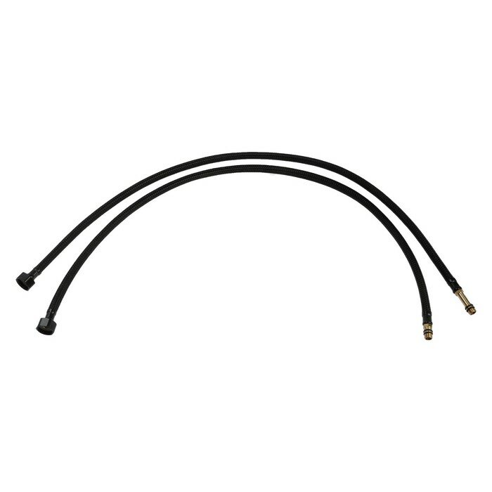 фото Подводка гибкая для смесителя ZEIN engr, нейлон, 1/2", М10, 80 см, набор 2 шт, черная