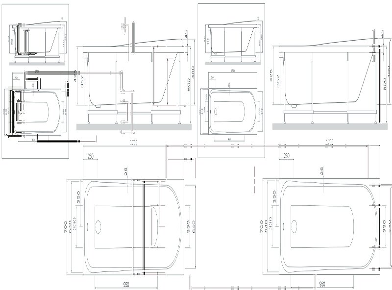 Каркас для ванны Am.Pm Like 170х70 см W80A-170-070W-R - фото №11