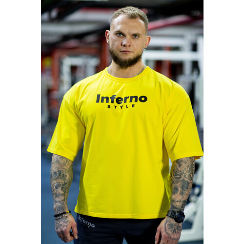 фото Футболка inferno style, размер 2xl, желтый
