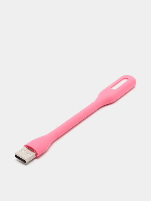 Светодиодная лампа-светильник Гибкая Настольная USB фонарик Цвет Розовый