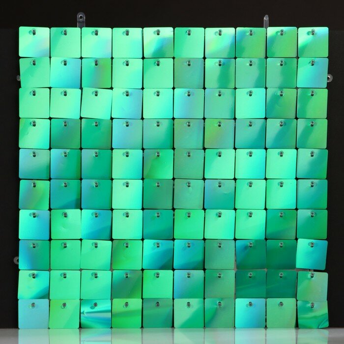 Панель с пайетками для фотозоны, квадратные, 30*30см, цвет зеленый 9933294