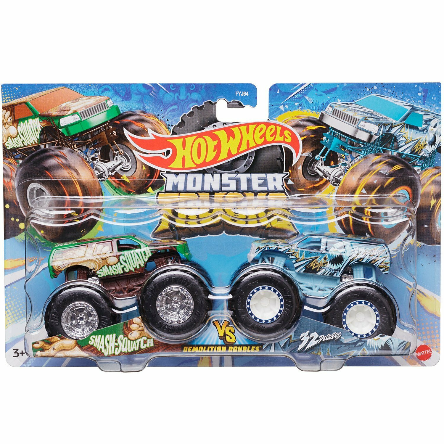 Игровой набор Mattel Hot Wheels Машинки Монстер трак коллекционные взаимное уничтожение, набор из 2-