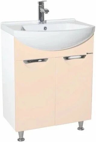 Тумба бежевый глянец/белый глянец 54 см Bellezza Альфа 4638808000074