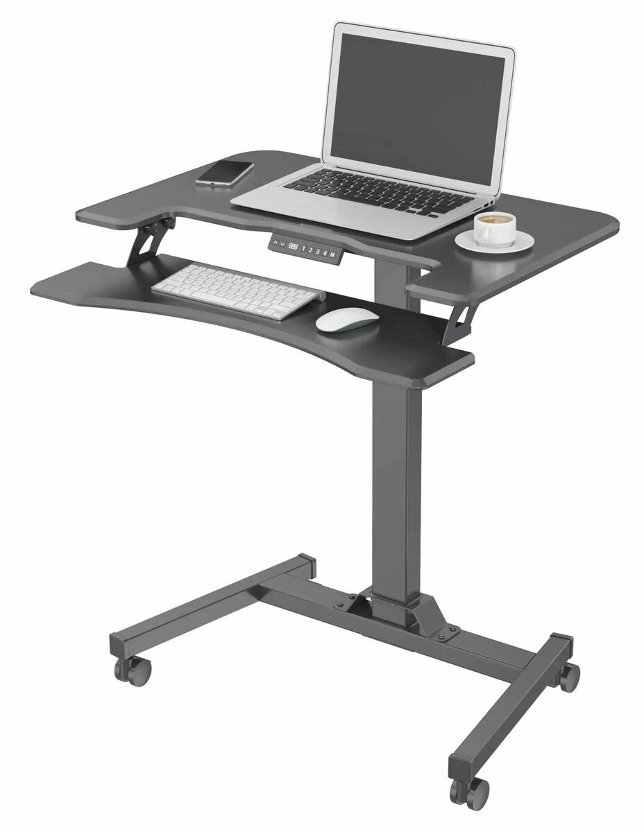 Стол для ноутбука регулируемый Cactus VM-FDE103, МДФ, черный