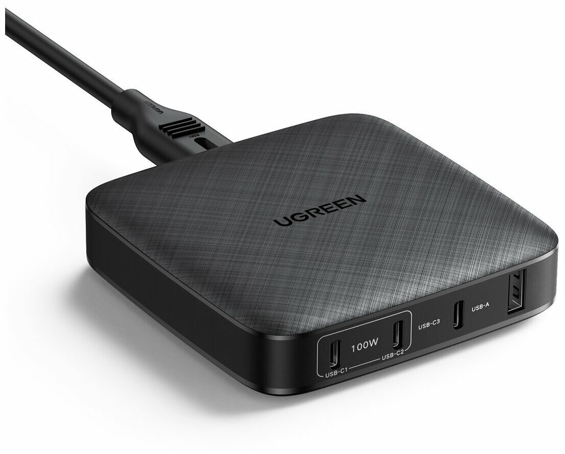 Сетевое зарядное устройство Ugreen CD226 (70870) (USB-A+3*USB-C 100W Desktop Fast Charger, совместим