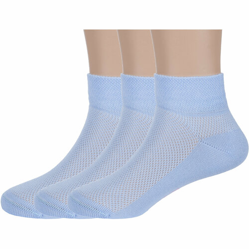 фото Носки rusocks 3 пары, размер 22, голубой