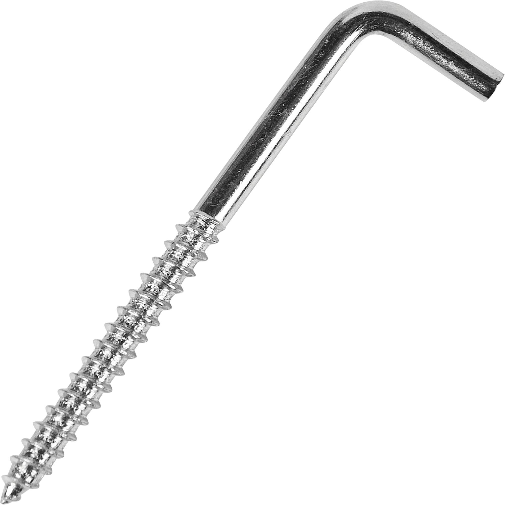 фото Крюк-шуруп Г-образный 6x80 мм, сталь оцинкованная 2 шт.