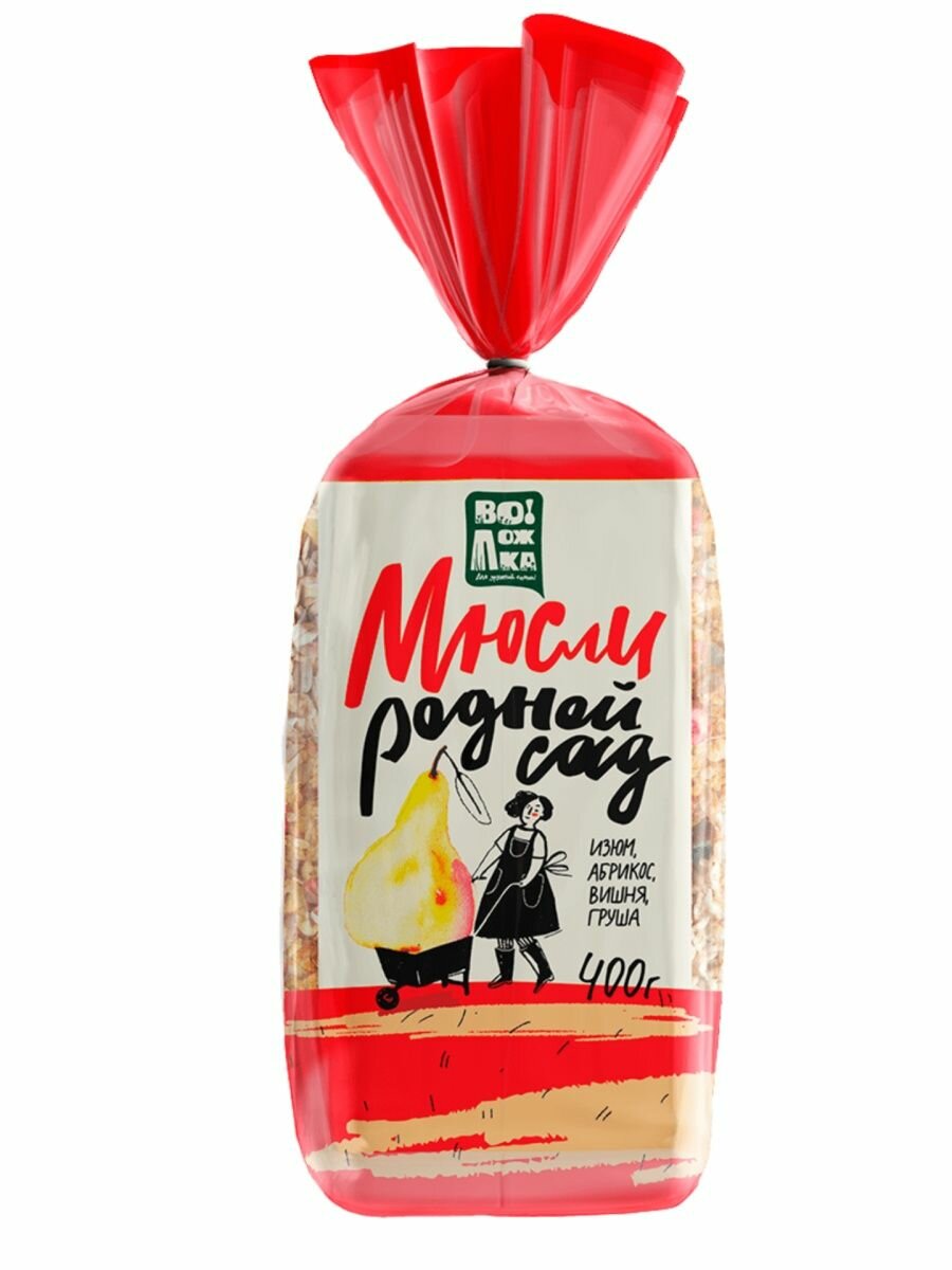 Мюсли «Родной сад» 400г (изюм, абрикос, вишня, груша)