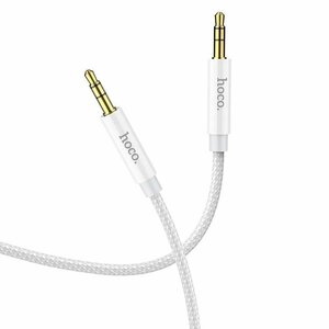 Кабель HOCO UPA19 Jack-3.5mm (TRS, male) на Jack-3.5mm (TRS, male) AUX, 2 метра белый, для Автомобильной стереосистемы, Телефона, Планшета, Колонки