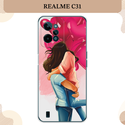 Силиконовый чехол Розовые шарики любви на Realme C31 / Реалми С31 силиконовый чехол розовые шарики любви на realme xt реалми xt