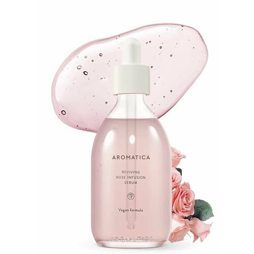 AROMATICA Омолаживающая сыворотка для лица с розой Reviving Rose Infusion Serum